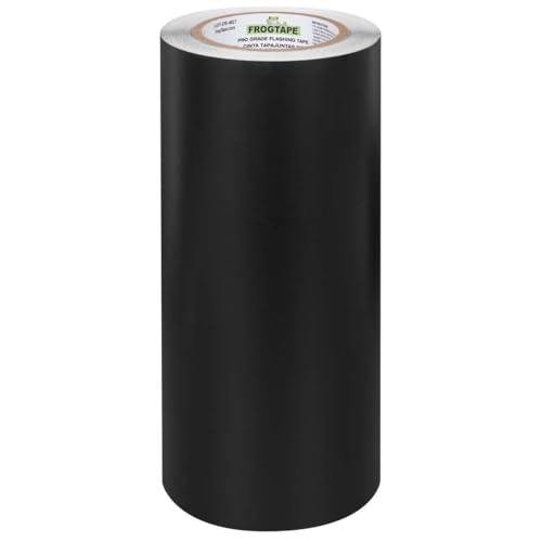 Image of FrogTape Pro Grade Flashing and Waterproofing Tape, 12 Inch Width - 50 Foot Roll, All Weather & UV Resistant Flashing Tape with Advanced Acrylic Adhesive - 10 mils - Black