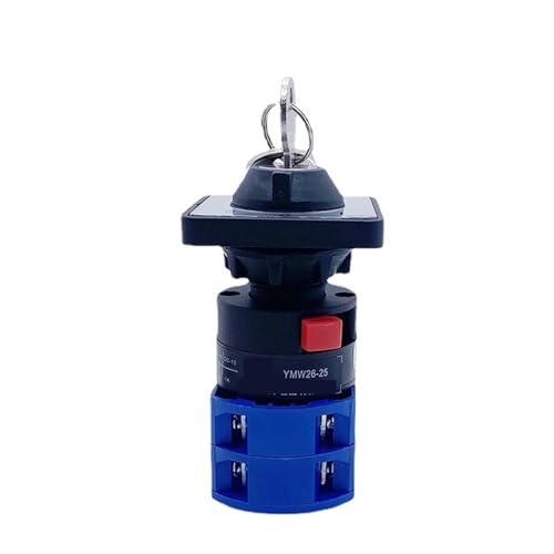 Interruptor giratorio de 3 posiciones LW26-25YS3/2S con llave de bloqueo 25A para doble potencia 3