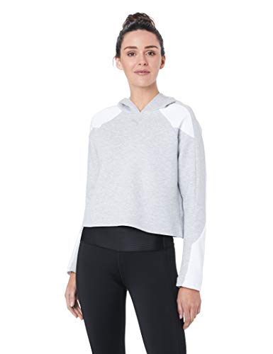 PUMA Evostripe Hoody Sudadera, Mujer, Light Gray Heather, XL