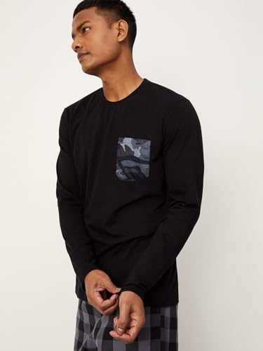 Image of Max Men Camouflage Printed Slim Fit Pocket T-Shirt