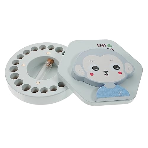 PRETYZOOM Baby Tooth Case Wood Tooth Keepsake Box Baby Tooth Fairy Wooden Boys and Girls Tooth Box