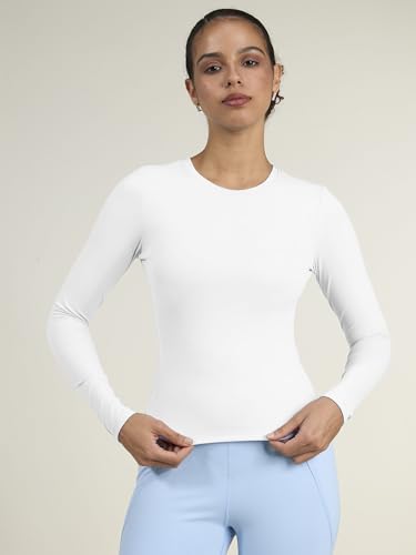 Image of CAVA Sculpt Crew Top for Women | Snug Sculpted Fit, Long Sleeves, Classic Crew Neck, Minimal Branding, Everyday Activewear Tee