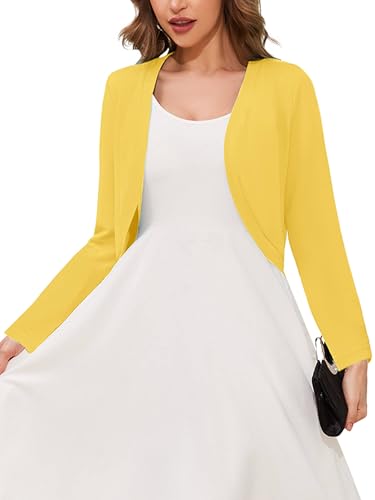Image of Heymoments Women's Casual Shrugs Lightweight Open Front Cropped Cardigan for Dresses