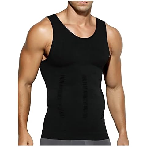 Arjen Kroos Men's Compression Tank Top Muscle Vest for Men Slimming Body Shaper Undershirts Cover