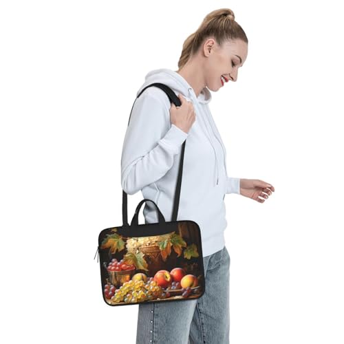 Maletín para portátil de 14 pulgadas con diseño de uvas impermeable miniatura 3