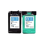 Facile à changer DONGXINGCUNZG 75 74 Cartouches d\'encre compatibles remplacer for Les imprimantes Photosmart C4200 C4480 C4580 C4380 C4385 C4280 C4345