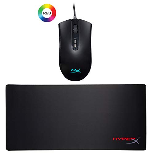 HyperX Pulsefire Core - RGB Gaming Mouse and HyperX FURY S - Pro Gaming Mouse Pad - X-Large