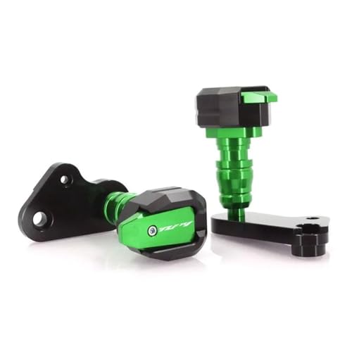 ヤマハ YZF-R1 YZFR1 YZF R1 2009 2010 2011 2012 2013 2014 用 オートバイフレームスライダー 衝突防止プロテクター 落下防止(Green)