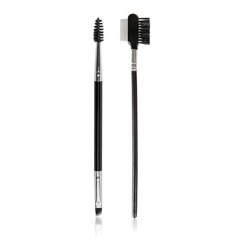 Eyelash Comb and Eyebrow Brush, Angled Eye Brow Brush with Spoolie, G2PLUS 2 PCS Professional Makeup Tools Set for Define Lash & Brow