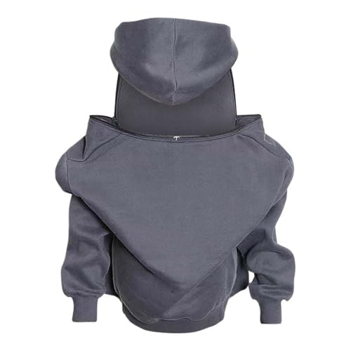 Sudadera bolsillo tipo queso y capucha mujer con cuello abierto original 6