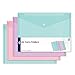 Produktbild 4 Verschiedene Pastellfarben A4 Dokument Nieten Brieftaschen Plastik Trage Popper Ordner Pink Aqua