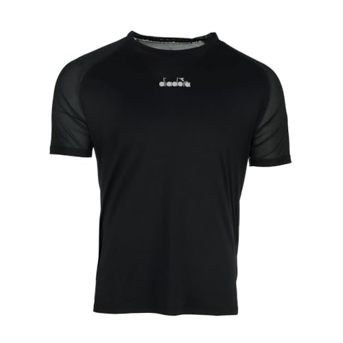 Diadora Mens Be One Ft Light Crew Neck Short Sleeve Athletic Casual Tops Casual - Black