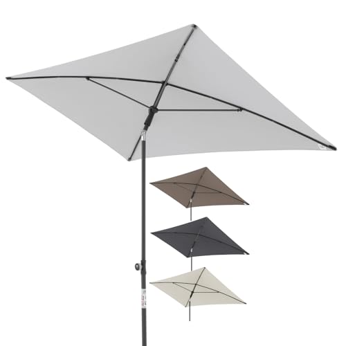 QLLL Sonnenschirm Rechteckig – 2,5 M, UV-Schutz UPF 50+, Knickbar, Für Balkon, Garten, Terrasse (ohne Ständer)