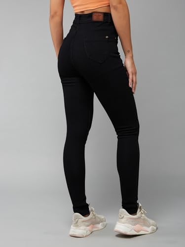 Image of Miss Chase Women's Skinny High Rise Regular /Cropped Length Stretchable Denim Jeans