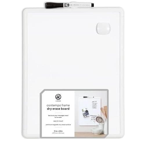 U Brands Magnetic Unframed Dry-Erase Whiteboard, 11