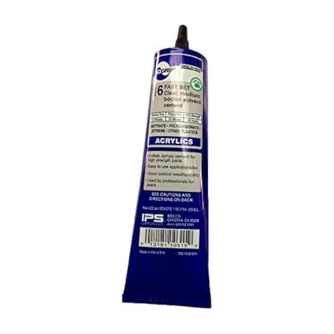 SCIGRIP 10315 16 Acrylic Plastic Cement, Low-VOC, Medium Bodied and Fast-Setting, Clear, 5 fl oz Tube Cover