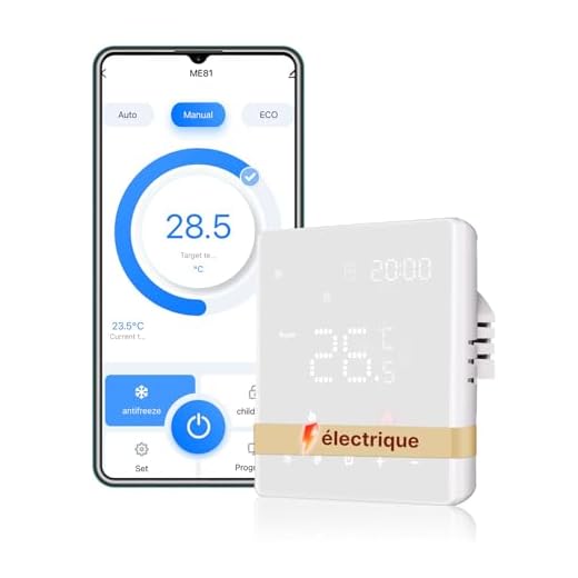 MOES Termostato Inteligente Calefacción por Suelo de Agua y Caldera, WiFi Termostato de Espacio Calefacción Programable Compatible con Alexa/Google Home, Smart Life/Tuya (MOES ZigBee Hub Requerido)