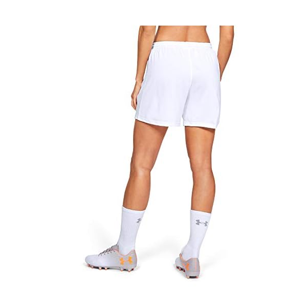 Under-Armour-Womens-Microthread-Match-Shorts Under Armour Women's Microthread Match Soccer Shorts , White (100)/Black , Medium