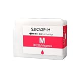【LIVRAISON D'ENCRE LISSE】 Débit d'encre constant for une couverture uniforme. Réduit les bandes et les stries. Boîte d'encre SJIC42P Compatible for Colorworks C4030 C4000