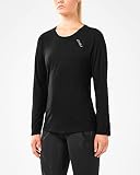 2XU Heat Run Top-Wr5204A T-Shirt à Manches Longues pour Femme Noir Taille M