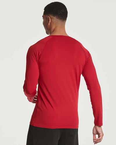 Image of Real Essentials 4 Pack: Men's Compression Long-Sleeve T-Shirt Athletic Cold Weather Baselayer (Available in Big & Tall)
