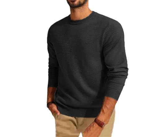 Men's Long Sleeve Crew Neck Basic Sweaters Soft Warm Outdoor Knitted Pullover