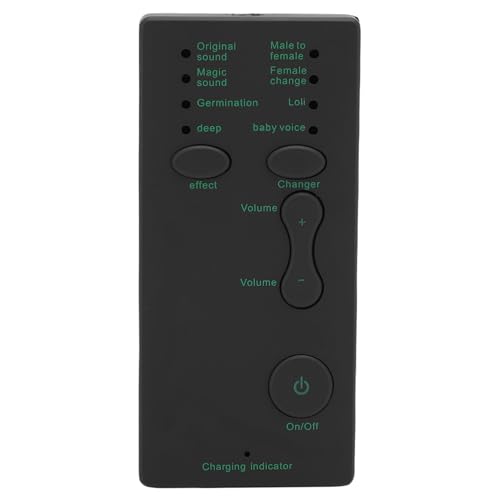 ASHATA Cambiador de Voz Portátil, Dispositivo de Efectos de Audio de Modulador de Voz con 4 Efectos de Sonido y 4 Cambios de Voz en Interfaz de 3.5 Mm Recargable para los Juegos de