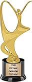 Crown Awards Dance Trophies with Custom Engraving, 7.25' Personalized Contemporary Dancer Trophy On Deluxe Round Base 1 Pack Prime
