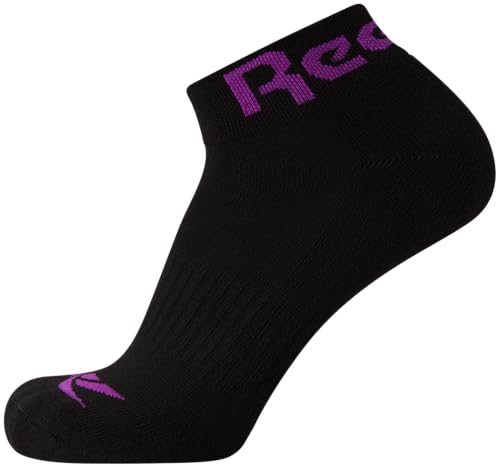 Image of Reebok Womens Quarter Socks Moisture Wicking Cushioned Ankle Socks, 12 Pack | Stretch Performance Fabric, Cushioned Heel & Toe, Secure Arch Support, Quarter Cut, Shoe Size 4-10