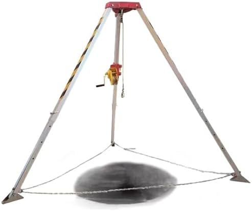 Heavy Duty Fall Arrest Kit - Telescopic Tripod for Confined Space Rescue, 1200 lbs Capacity, Safety Belt Included for Sewage Tunnel Protection & Safety Solutions