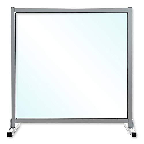 Polycarbonate Sneeze Guard Shield Aluminum Frame 48