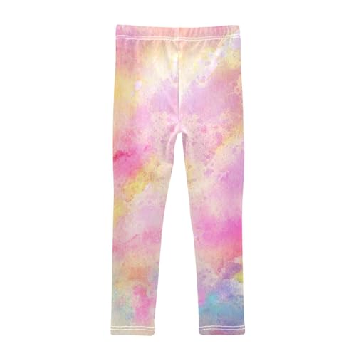 Paint Texture Girls Leggings,Workout Leggings for Girls Toddler Athletic Leggings Size for 3-10T2
