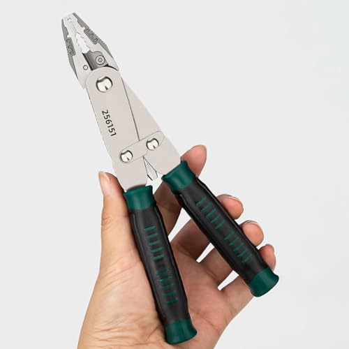 Pince électrique multifonctionnelle double tête pliable en acier carbone - 7