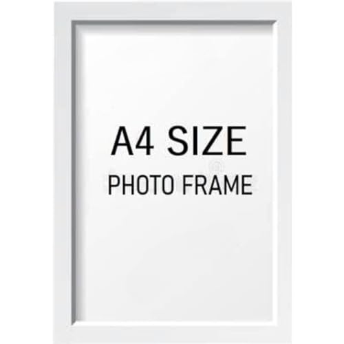A4 Size Photo Frames – Wall & Tabletop Display, Lightweight Black Frame Khali Frame /A4 Size, 9X12inches (1, White)
