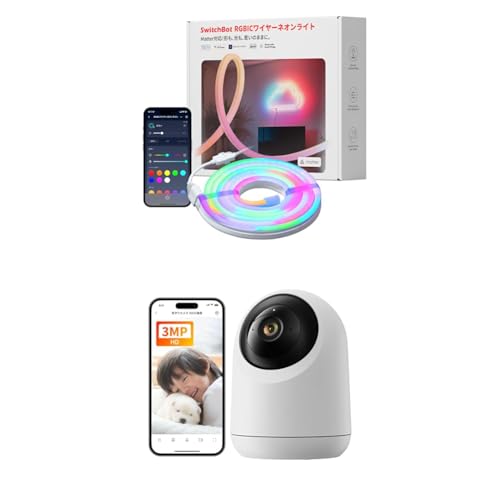 yCompatible with AlexaFz SwitchBot hƃJ 300f RGBIC C[ lICg - ĎJ Avʒm umF ̌m ǐ oʘb XCb`{bg J Plus 3MP 