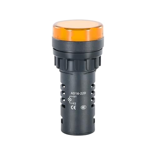 Voyant lumineux témoin jaune AD16-22D/y28 pour signalisation électrique industrielle de 22mm