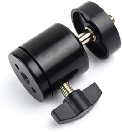 Miniatura 4 de Paquete de 3 mini cabeza esférica de 14 pulgadas con tornillo giratorio para trípode de 360 grados, adaptador de base giratoria de 360 grados,