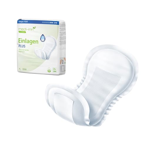 Medi-Inn Plus - Compresas para incontinencia (1 x 28 unidades, 3 gotas), color blanco