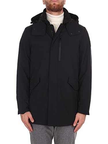  WOOLRICH Giacca Barrow Mac in Soft Shell con Cappuccio Removibile Nero Uomo Uomo MOD. CFWOOU0501MRUT2735 XL