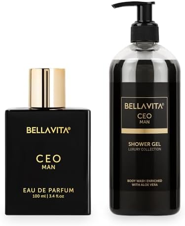 Bella Vita Luxury | Long Lasting CEO Man EDP 100ml Premium Perfume for Men & Shower Gel 500ml for Deep Cleansing, Hydrating and Softer Skin with Aloe Vera
