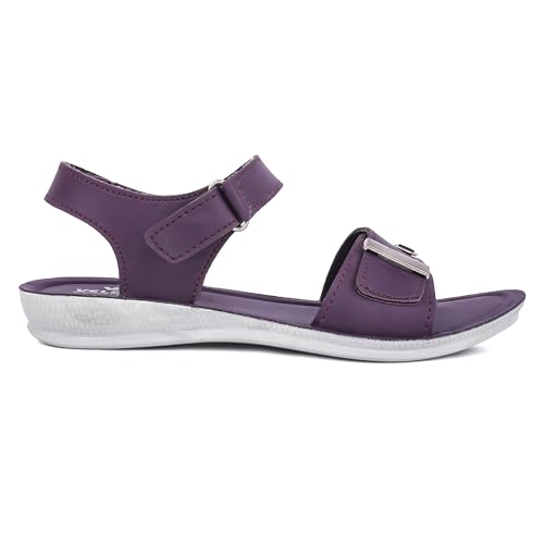 Image of Ango Women Minimal Black Flats Sandals with Premium Metallic Finish with Cushioned Sole