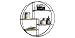 Price comparison product image LIFA LIVING Round Wall Shelf 4 Tier, Floating Shelf in MDF Wood and Black Metal, Decorative Hanging Shelf for Kitchen, Bedroom, Living Room, 55 x 11 x 55 cm