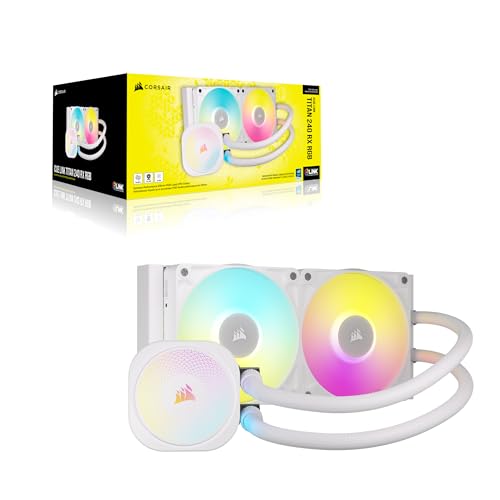 CORSAIR iCUE Link Titan 240 RX RGB Liquid CPU Cooler – 240mm AIO – Low-Noise – FlowDrive Cooling Engine – Intel LGA 1851/1700, AMD AM5/AM4 – 2X RX120 RGB Fans – iCUE Link System Hub Included – White - image 7
