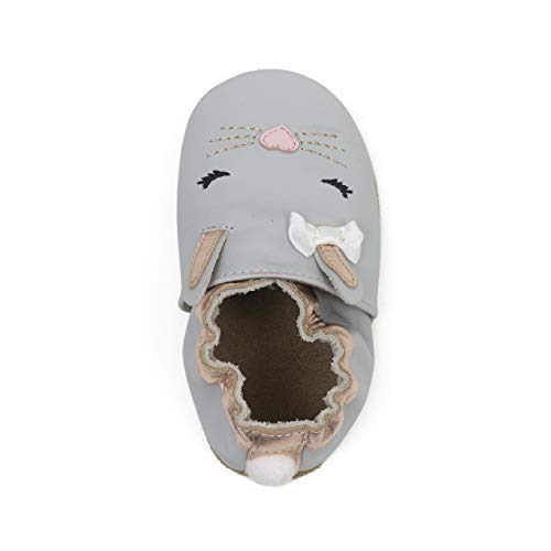 Robeez Grey Heart Bunny Soft Soles, Baby Girl Shoes, 0-6 Months Booties #TOP6