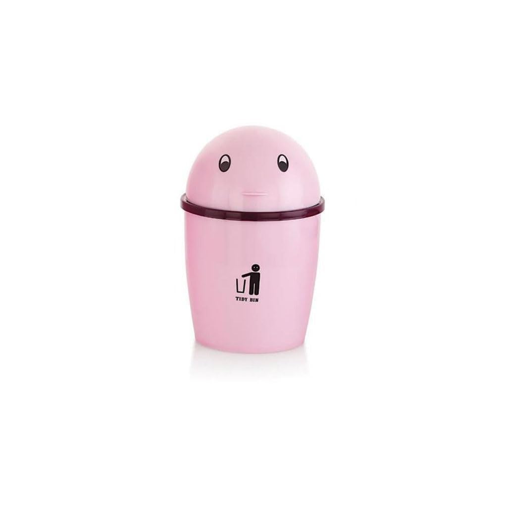 Compact Swing-Lid Mini Trash Can - Durable Plastic, Perfect for Desk & Living Room Snack Storage (Note: Random Color Will Be Sent) (Tidy Bin Pack 1)-image-18
