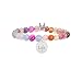 Produktbild Kidult Damen-Armreif Edelstahl/Lederimitat 26 Achat One Size, violett