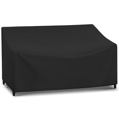 Arcedo Waterproof 3-Seater Furniture Cover, Outdoor Couch Cover for Patio Sofa, All Weather Protection for Chair Seat, 79" L x 37" W x 35" H, Black