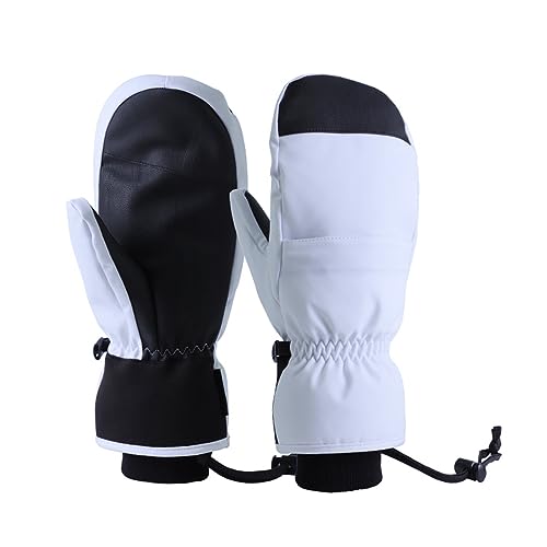 Ski Mittens Winter Snowboard Snow Gloves Warm Touchscreens Cold Weather Gloves Wrist Leashes with Pockets