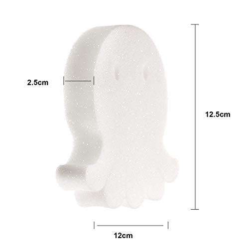 Image of Boao 16 Pieces Oil Absorbing Sponge for Hot Tub Swimming Pool and Spa(Octopus,White)