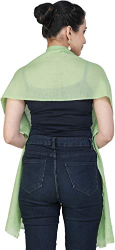 Écharpe en pur cachemire vert cadeau idéal en taille unique